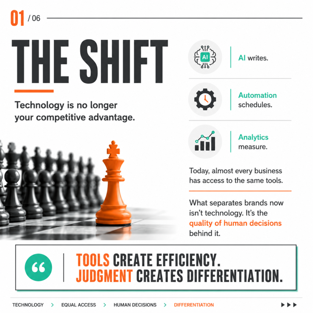 Technology Is No Longer Your Differentiator